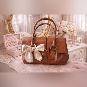 Coach Soho 2006 Hampton Whiskey/Tan   Leather Satchel